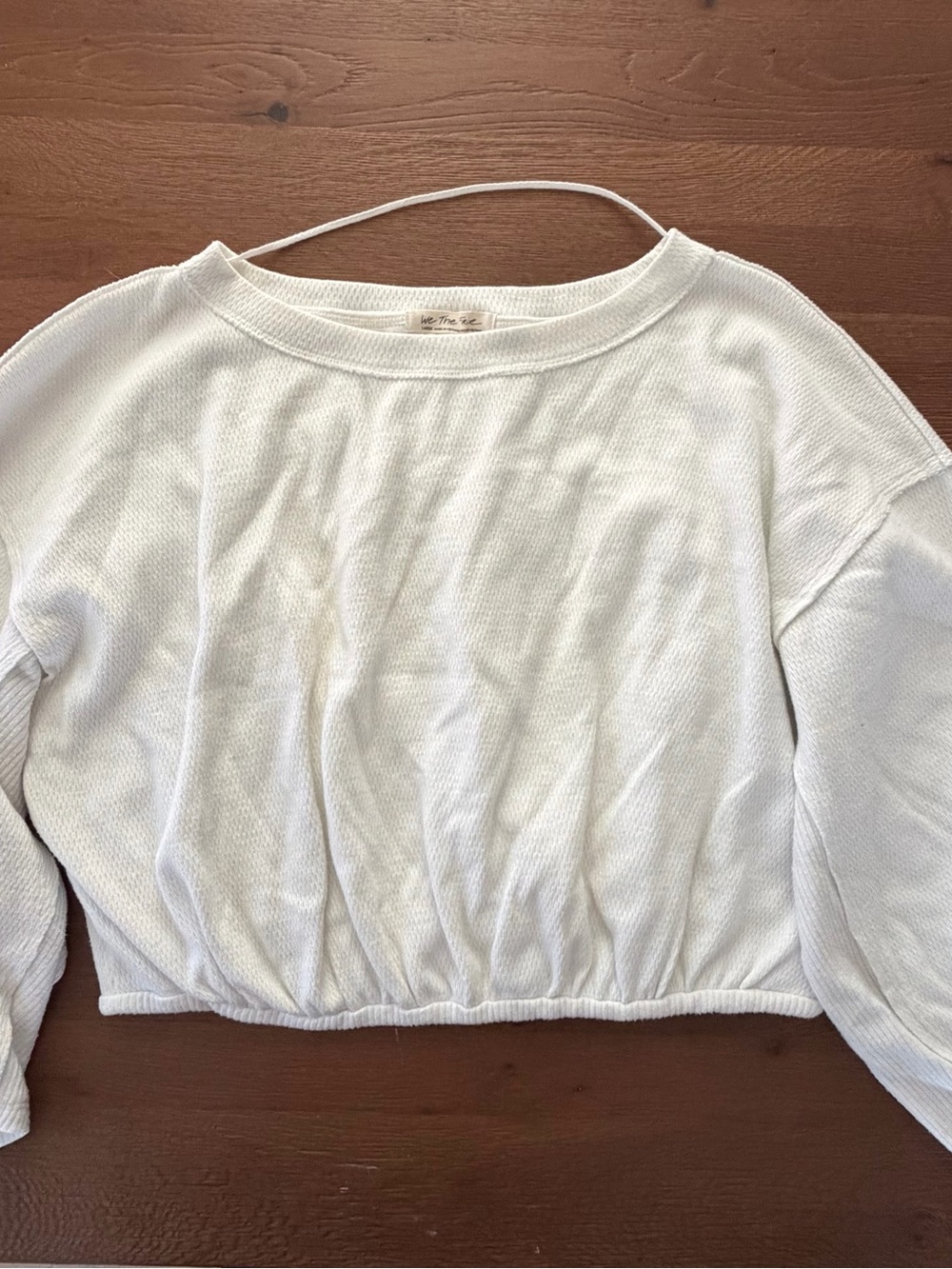 We The Free Cream Thermal Cropped Sweater